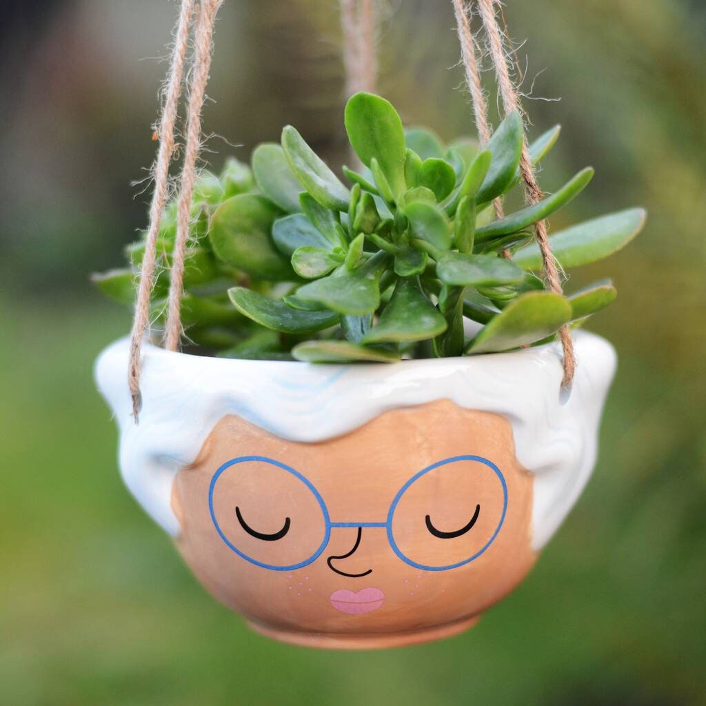 Grandma Grandmother Planter With Choice Of Plant