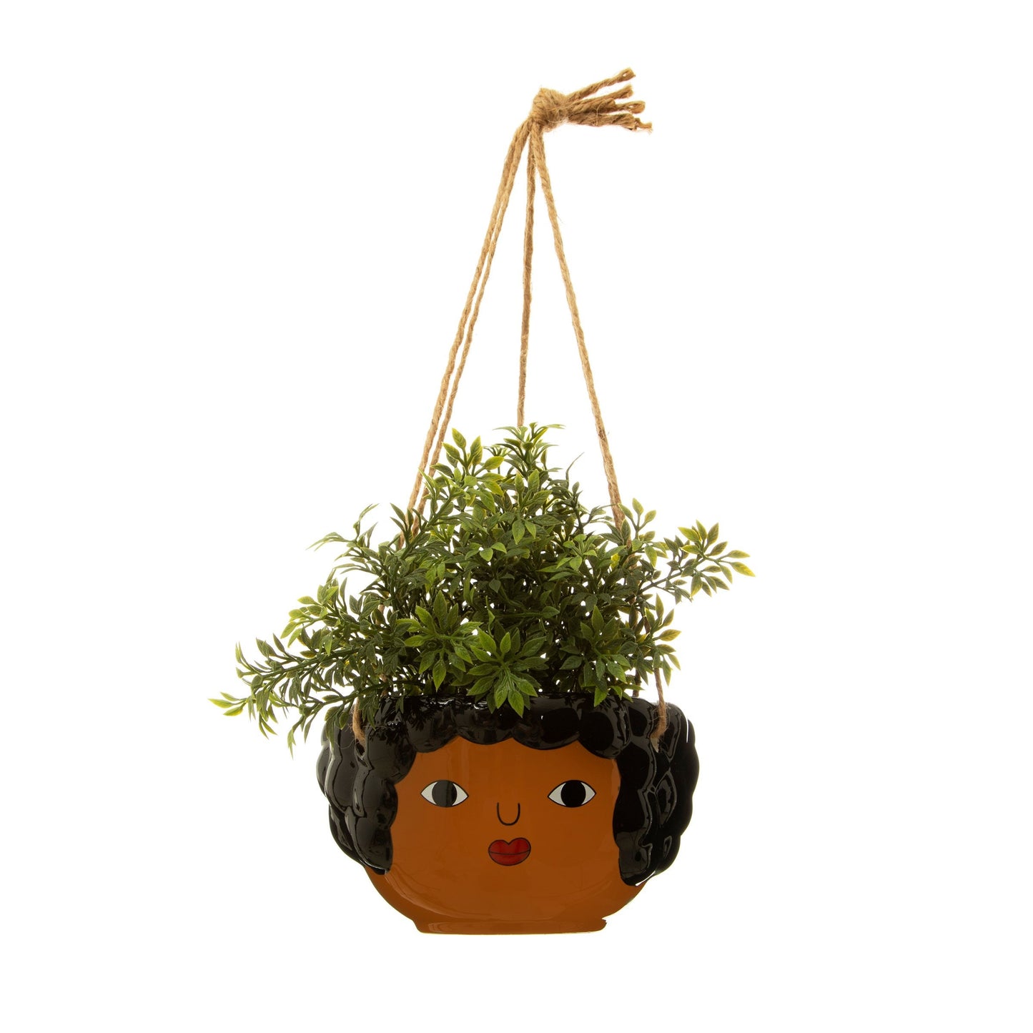 Ceramic Hanging Face Planter With Choice Of Plants