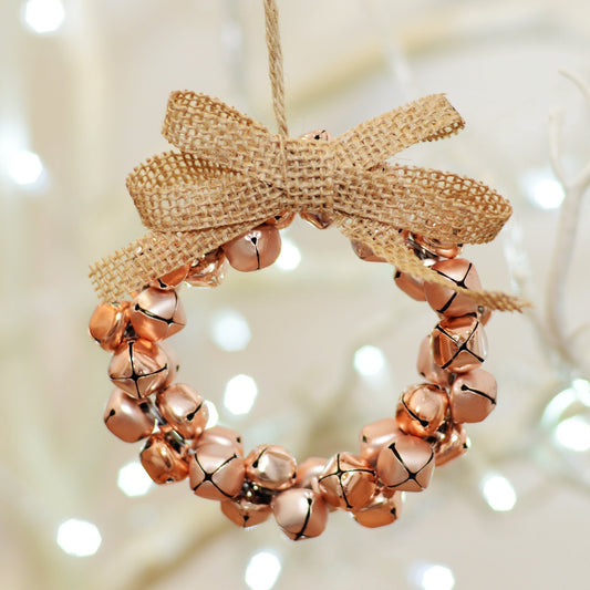 Hanging Copper Bell Wreath Christmas Tree Decoration