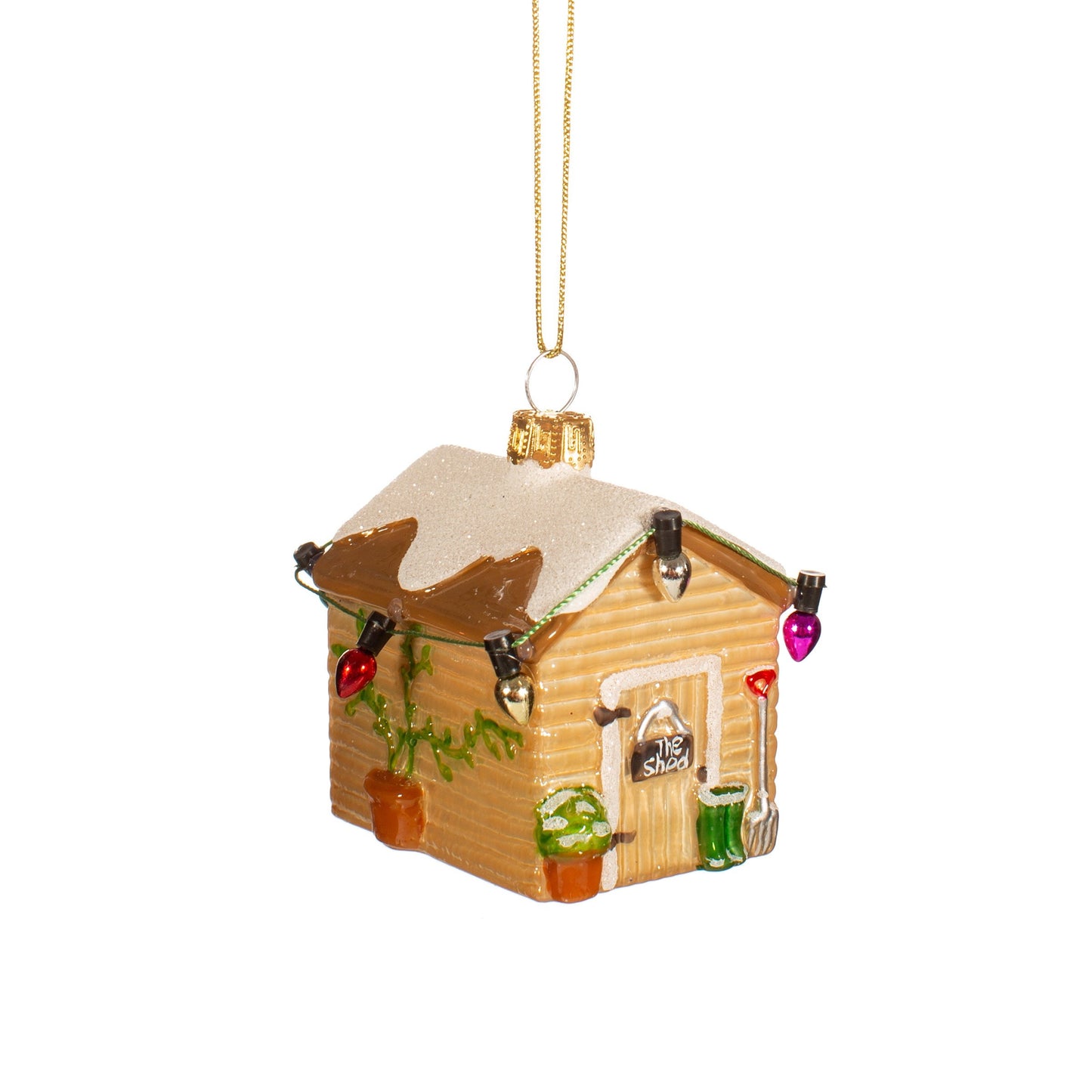 Mini Garden Shed Shaped Bauble Christmas Tree Decoration